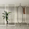 partition glass partition glass screen changhong glass partition screen partition 3d model
