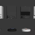 Modern sweeping robot 3d model