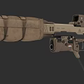 Tan Advanced Military Style Tactical Rifle With Scope Magazine Ergonomic Grip Components