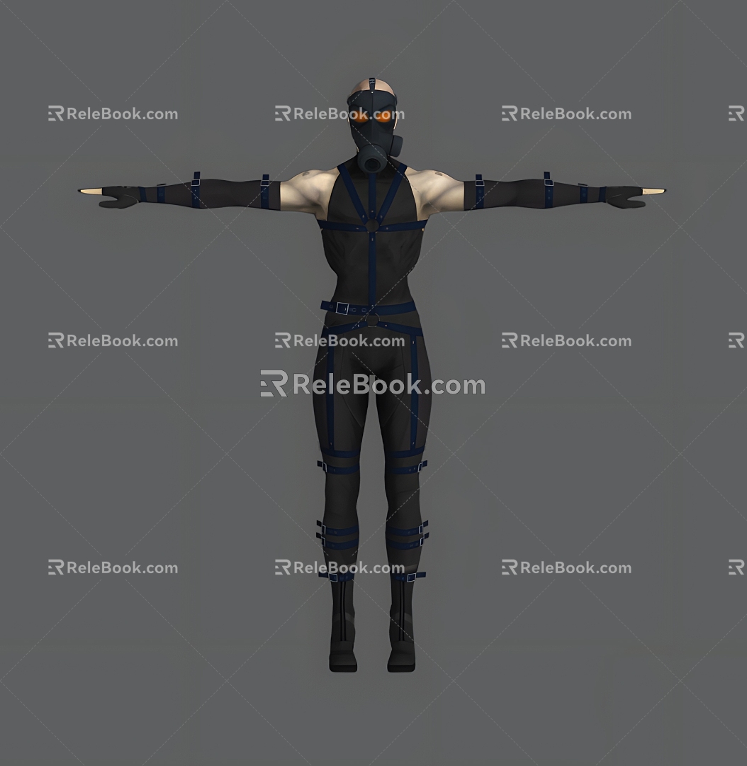 Killer Assassin Assassin Killer Man Mask Clothes Bad People 3d model