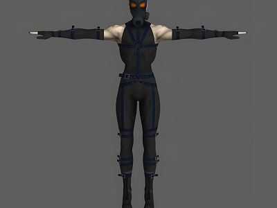 Killer Assassin Killer Man Mask Clothes Bad People model