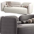 Casual Sofa Combination Casual Sofa Living Room Sofa Double Sofa Pillow Pillow Home Furniture Simple 3d model