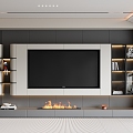 TV cabinet background wall ornaments 3d model