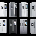 Various Styles Modern Refrigerators With Digital Display White Silver Black Colors