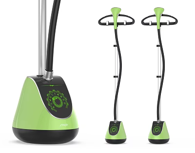 Modern Green And Black Garment Steamer With Upright Stand And Easy Use Design 3d model