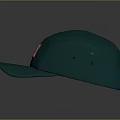 Animal Logo On Red Label Of Blue Cap For Fashion Accessory