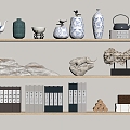 New Chinese style ornaments combination 3d model