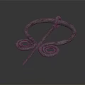 Elegant Vintage Metallic Brooch With Spiral Design And Circular Loops