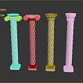 Columns Stone Columns Stone Columns Old Columns Roman Columns Roman Columns Classical Columns Greek Columns 3d model