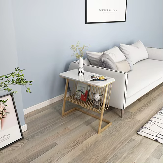 Living room sofa side table 3d model
