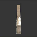Stone Column Sculpture Carving With Pedestal And Top Structure Surface Texture 3d model