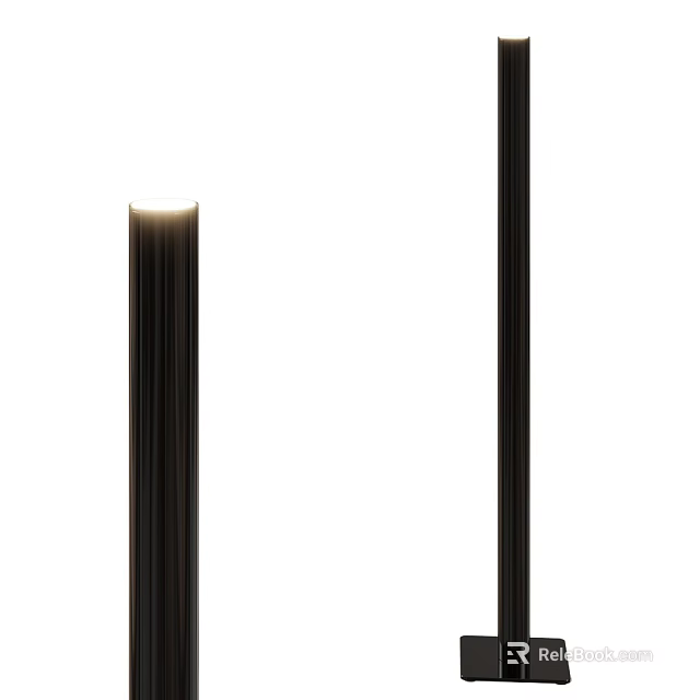 Minimalist Modern Floor Lamp With Slim Tall Stand For Living Room Decor 3d model 