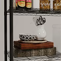 Modern Bathroom Cabinet Rack With Multiple Shelves And Storage Toiletries Bottles