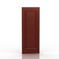 European-style solid wood door 3d model