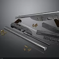 Chrome Firearms Collection Including Revolver Semi Automatic Pistol Bullets And Magazines
