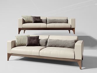 modern double sofa 3d model