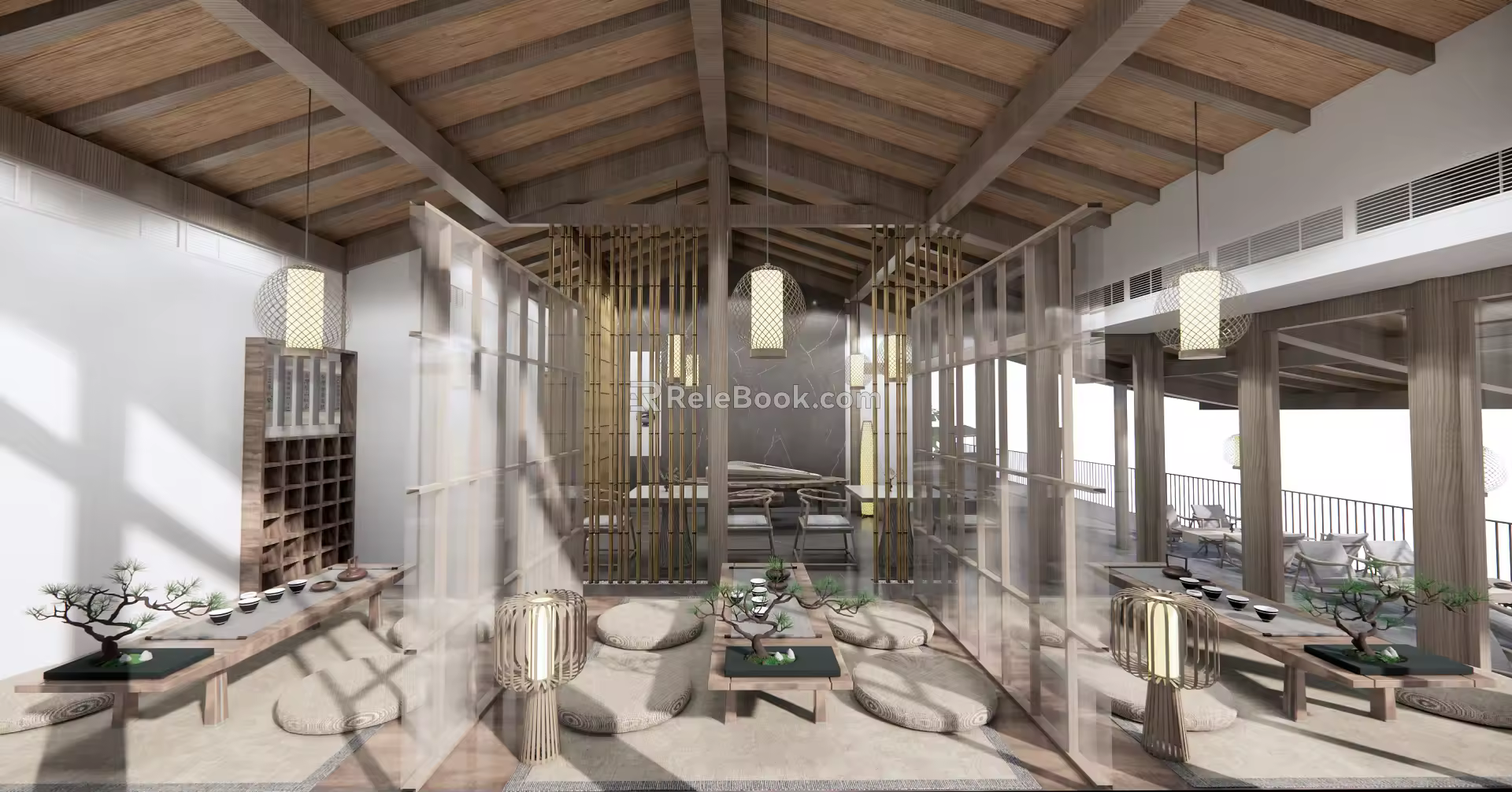 New Chinese Teahouse 3d model