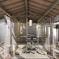 New Chinese Teahouse 3d model