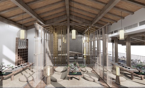 New Chinese Teahouse 3d model