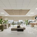 modern library 3d model