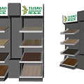 TUBAO Sturdy Black Multi Layered Wooden Boards Display Shelves for Retail Showcase