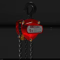 YALE Red LIFTCHAIN Industrial Chain Hoist With Hook And Black Lifting Chain