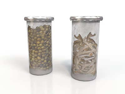 Simple Style Food Container Stainless Steel Container Transparent Container Green Pepper Food Display Container Design Modern Kitchen Product Shooting Container 3d model