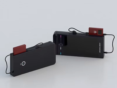 Modern Professional Commercial Equipment With Black Design And Red Components 3d model