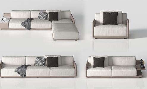 Modern Combination Sofa Multi-Person Fabric Sofa Three-Person Sofa Single-Person Sofa Corner Sofa 3d model