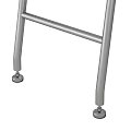 Two Sturdy Metal Staircases With Multiple Steps And Side Support Rails