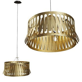 Dining Room Metal Chandelier 3d model