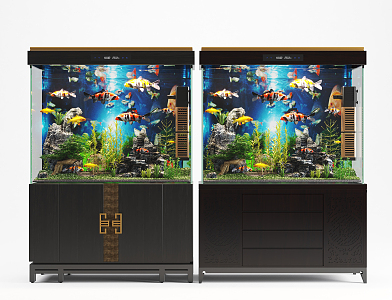 New Chinese Fish Tank Fish Tank Aquarium 3d model