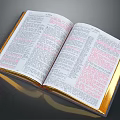 Open Book With Golden Edges And Text Pages On Dark Background
