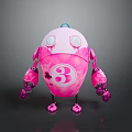 Robot Assistant Small Robot Butler Robot Butler Figure Game Figure 3d model