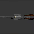 Vintage Revolver With Metal Body Wooden Grip And Bullet On Dark Background