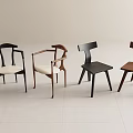 Modern Dining Chairs With Different Wooden Designs In Black And Brown Tones