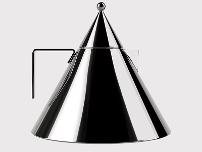 Modern Shower Sauna Equipment With Stainless Steel Conical Structure And Black Handle Design 3d model