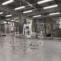 Modern Industrial Style Clothing Store With Cozy Lounge And Sleek Cement Interior Design