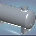 Industrial Horizontal Stainless Steel Storage Tank With Support Legs And Top Access Ports