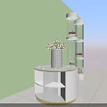 Elegant Cake Display Shelves with Multiple Tiers for Bakery Product Showcase Design