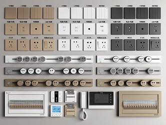 Modern Switch Socket Panel 3d model