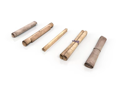 Homemade Food Rolls Tied With Strings Featuring Various Fillings And Fresh Wrappers 3d model