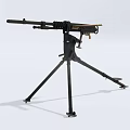 Tactical Heavy Machine Gun with Durable Tripod Stand for Military Use