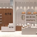 Elegant Jewelry Store Interior With Glass Display Cases And Warm Pendant Lighting