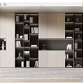 Modern bookcase 3d model