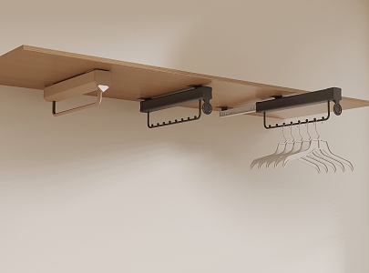 Modern Pull-out Hanger Drying Rack 3d model