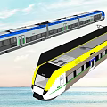Modern Train 3d model