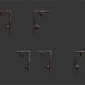 Heavy Duty Metal Brackets With Rustic Texture For Industrial Equipment Installation