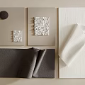 Modern Decorative Wall Hangings With Textured Fabrics Geometric Patterns And Neutral Tones