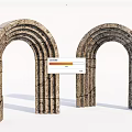 Two Vintage Stone Archways With Textured Surfaces And Rustic Architectural Details